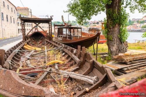 Destroyed ships in Porto